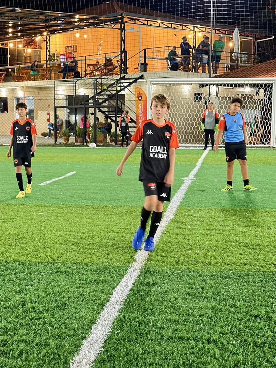 Atleta Goalz Academy em campo